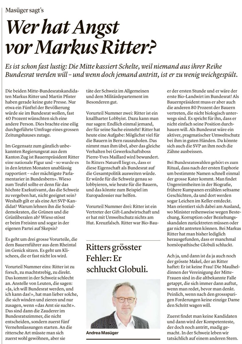 Reto Crameri (@cramerireto) on Twitter photo Masüger bringt es auf den Punkt!
Markus Ritter wird ein hervorragender Bundesrat!
<a href="/suedostschweiz/">Südostschweiz</a> Masüger bringt es auf den Punkt!
Markus Ritter wird ein hervorragender Bundesrat!
<a href="/suedostschweiz/">Südostschweiz</a>