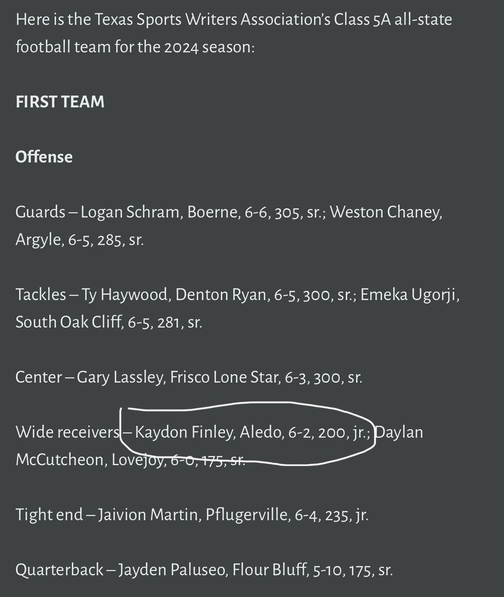 KaydonFinley's tweet image. Honored and blessed.
First Team All State. Job still isn’t finished senior szn… 🎬