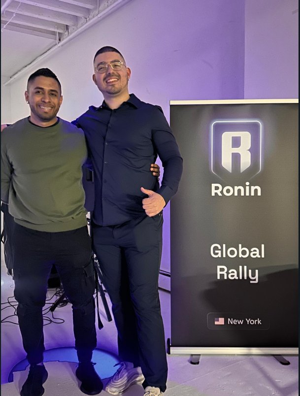 Bryan.ron | Chomp Squad | Slugfest ⭐️ (@bg_crypto4) on Twitter photo With my brother <a href="/the_black_alex/">Alexis E. Cuevas G.</a> from Sapegato! Let's go SPG, you guys are always present at the <a href="/Ronin_Network/">Ronin</a> events in NYC. I appreciate your presence.
<a href="/sapegato_gg/">SapeGato 🐸</a> <a href="/Neossif/">Neossif | spG 🐸</a> 💎🔥
#RoninRally With my brother <a href="/the_black_alex/">Alexis E. Cuevas G.</a> from Sapegato! Let's go SPG, you guys are always present at the <a href="/Ronin_Network/">Ronin</a> events in NYC. I appreciate your presence.
<a href="/sapegato_gg/">SapeGato 🐸</a> <a href="/Neossif/">Neossif | spG 🐸</a> 💎🔥
#RoninRally