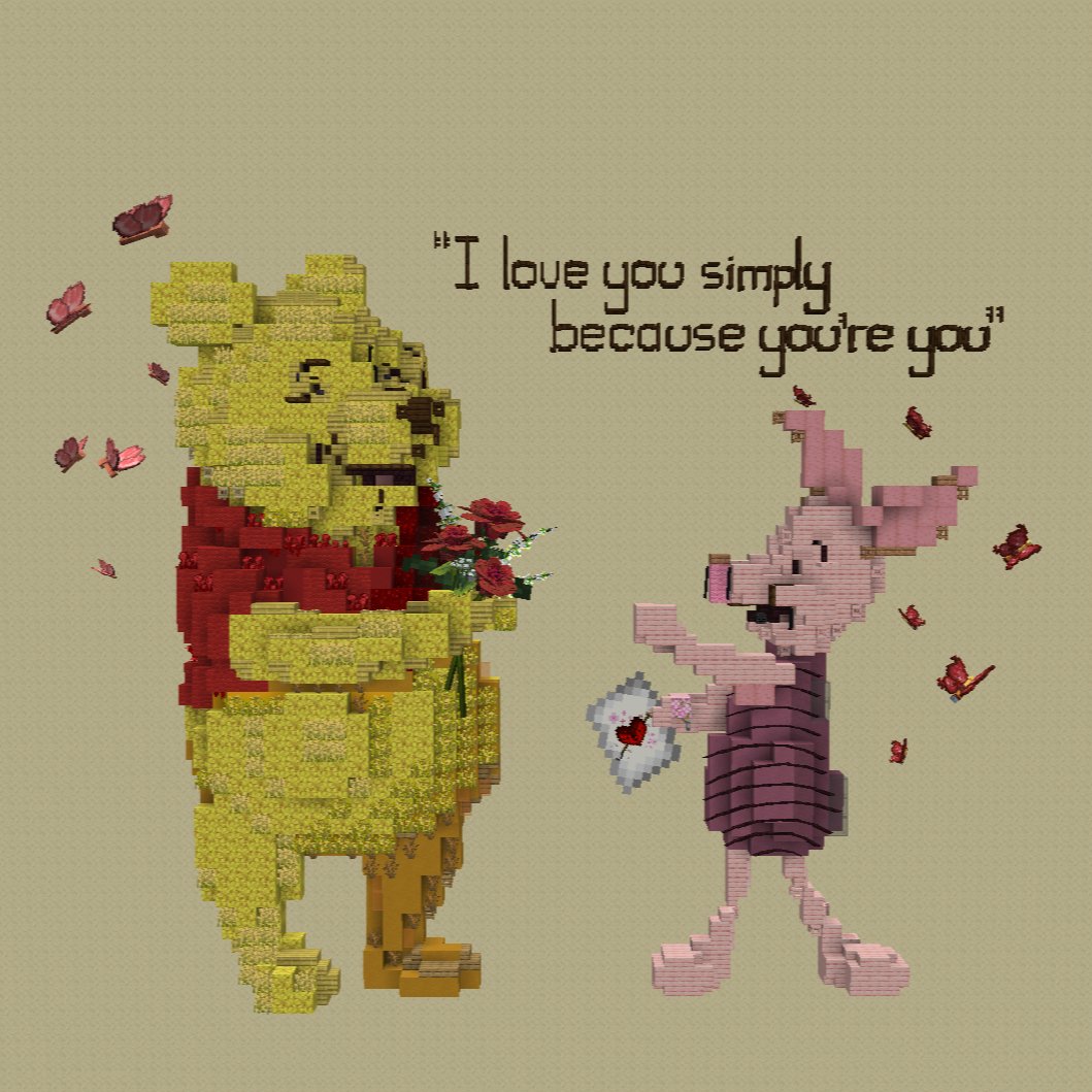 "I love you simply because you're you" - Winnie the Pooh Happy Valentines Day everyone! Built with <a href="/SumHoe_Mc/">NotSumNerd</a> 
#Minecraft #Minecraftbuilds #Valentines