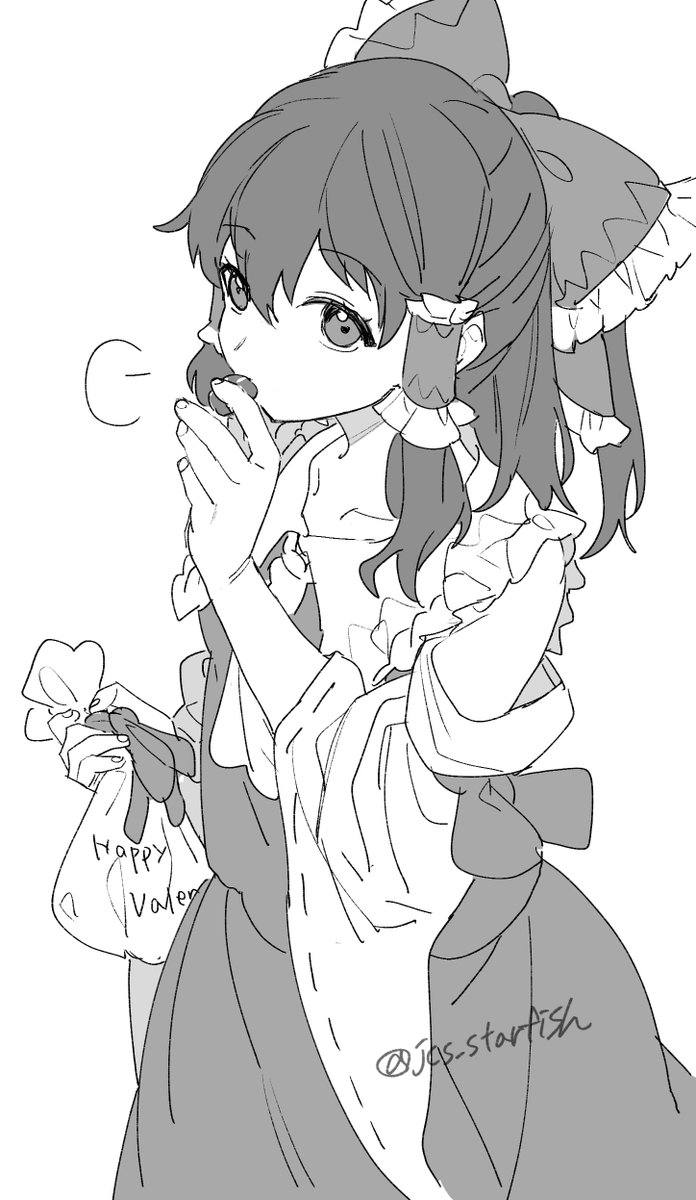 バレンタインなレイマリ落書き 