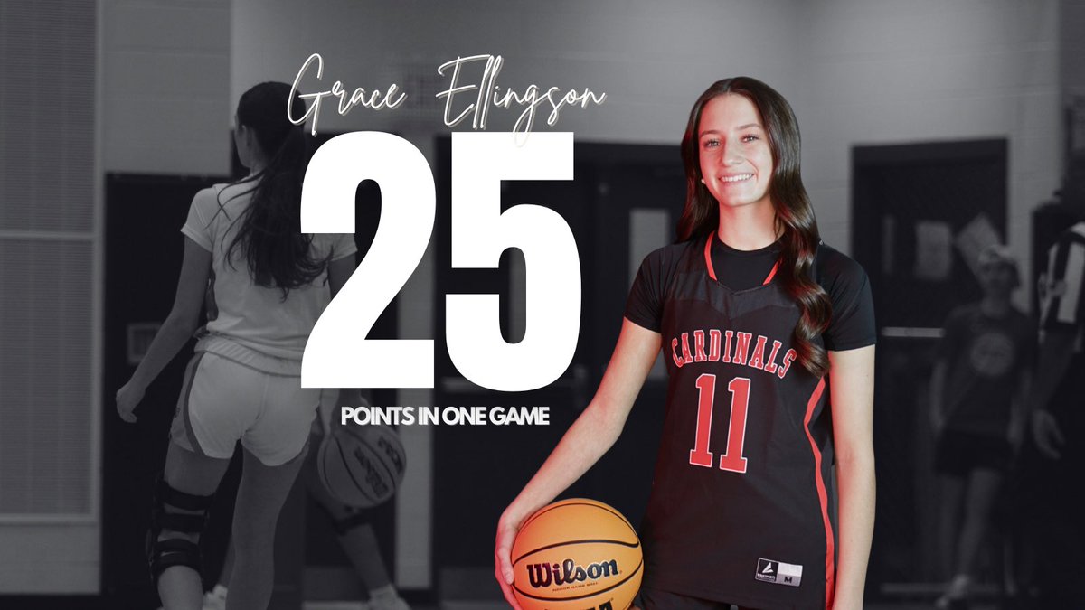 Congratulations to Grace Ellingson on scoring 25 of 47 points tonight!!