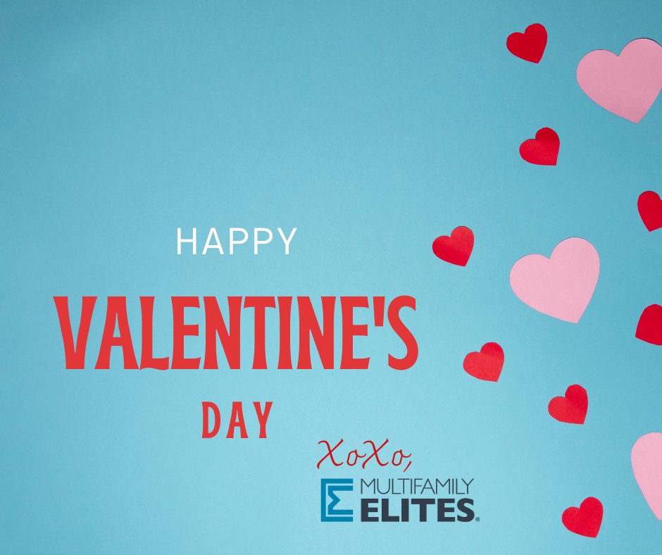 MultifamilyEli1's tweet photo. Happy Valentine’s Day from all of us at Multifamily Elites! Today is all about love, appreciation, and connection—things we value every day in our partnerships and communities. Thank you for being part of our journey! https://t.co/GwPjXKlIc5