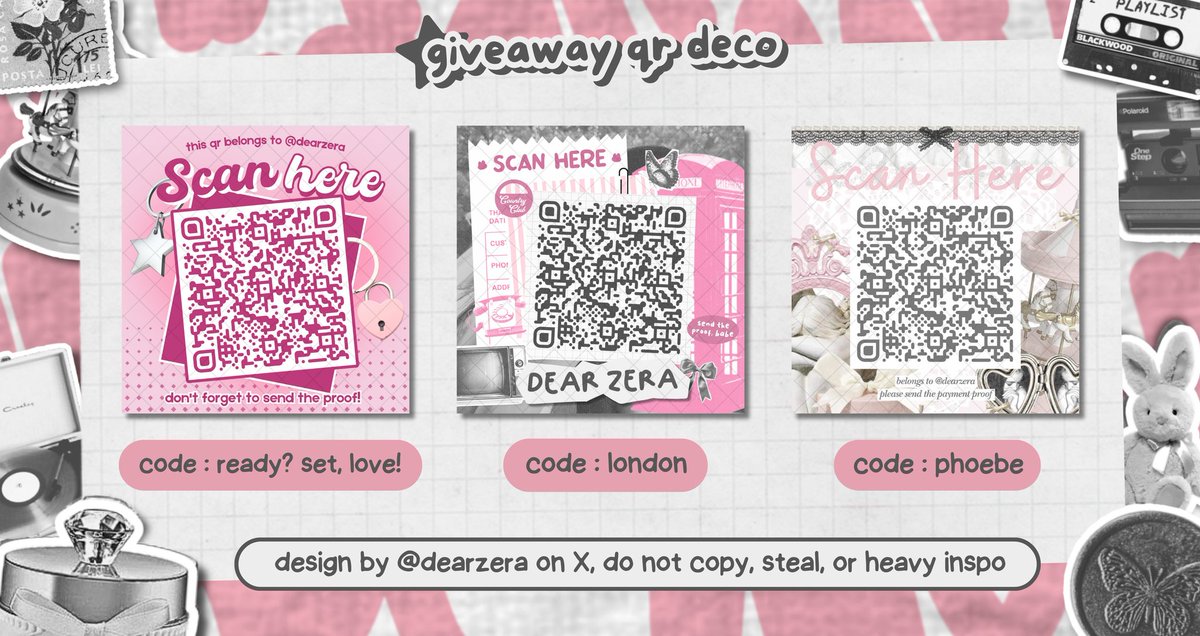 🍥 — help repost iaa `
 #jakirei2inlove

halo! dalam rangka merayakan 2nd anniversary kak <a href="/eulnseo/">📮 kiREi — open gestun • fastrep on wa 🐈</a> &amp; <a href="/WRYEOUN/">jaki open verif/create kkt</a>, ada giveaway 6 qr deco di bawah ini yang bebas kalian pilih nih  ❤︎

🍒 scroll down for the rules! dan cek ALT juga ya

[ #zonauang ]