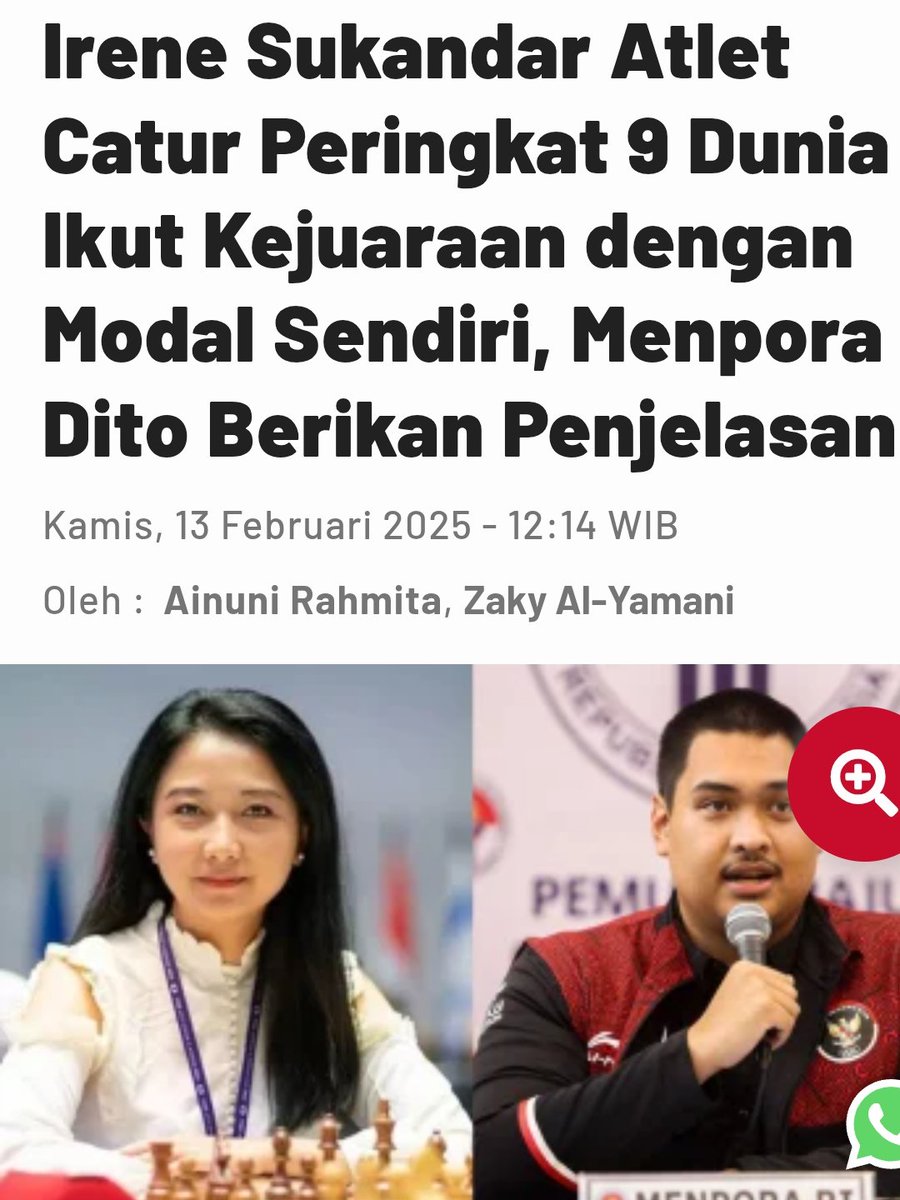 Kalau berhasil juara, gantiin modalnya ya!, sekalian tax free, sebab sudah modalin sendiri dulu dan sudah mengharumkan nama bangsa. <a href="/KEMENPORA_RI/">KEMENPORA RI</a>