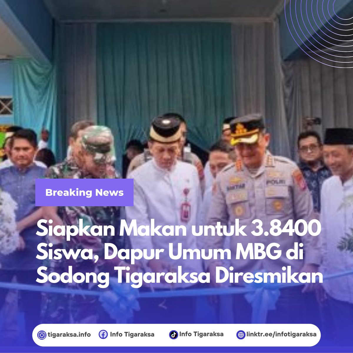 Dapur Umum Makan Bergizi Gratis (MBG) di Desa Sodong, Kecamatan Tigaraksa, Kabupaten Tangerang, Banten resmi dilaunching pada Jumat, 14 Februari 2025.

#tigaraksa #tigaraksainfo #infotigaraksa #tigaraksaupdate