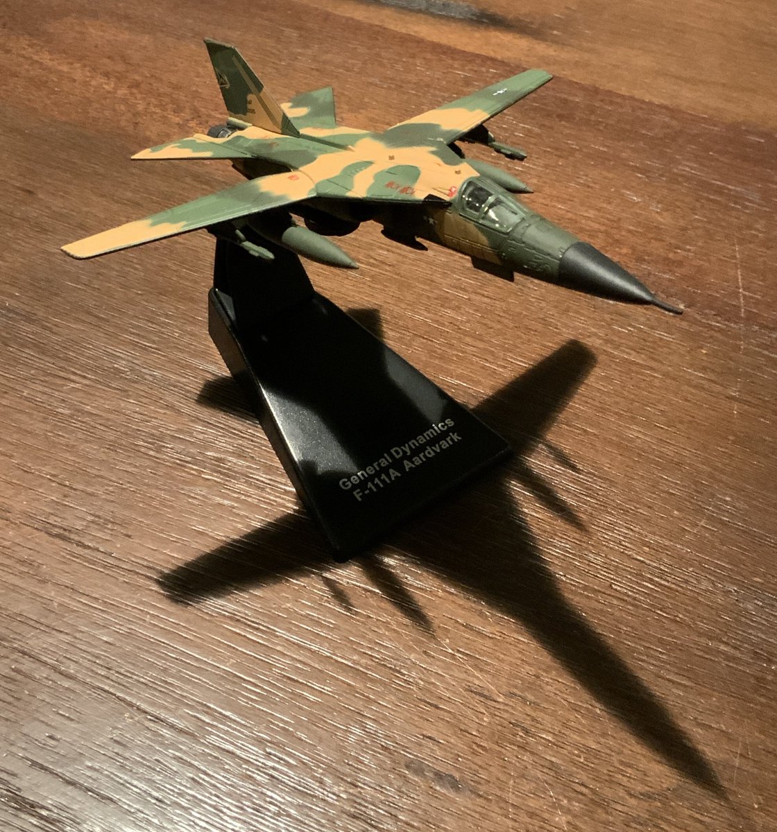 The love of my life bought me an F-111A Aardvark desktop model for Valentine’s Day! Won’t lie I teared 🥲 up a little as I opened it because she knows how the Aardvark and the F-15 Eagle were my first (aircraft) loves but the Earth Pig will always be so special to me 🫡 🇺🇸 

*she