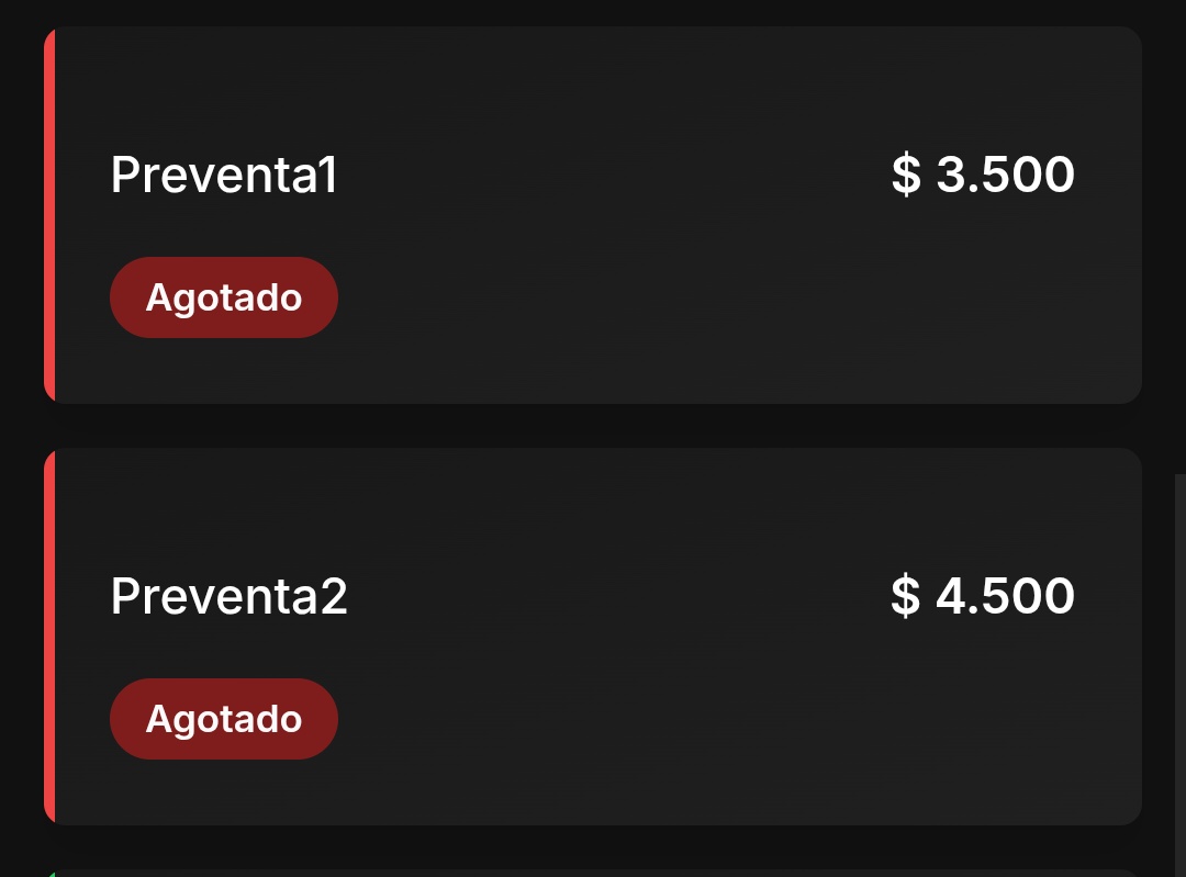 PREVENTA 2 SOLDOUT ❌
queda únicamente la preventa 3. (son las generales).
events.flashpass.com.ar/eventos/ripalo…