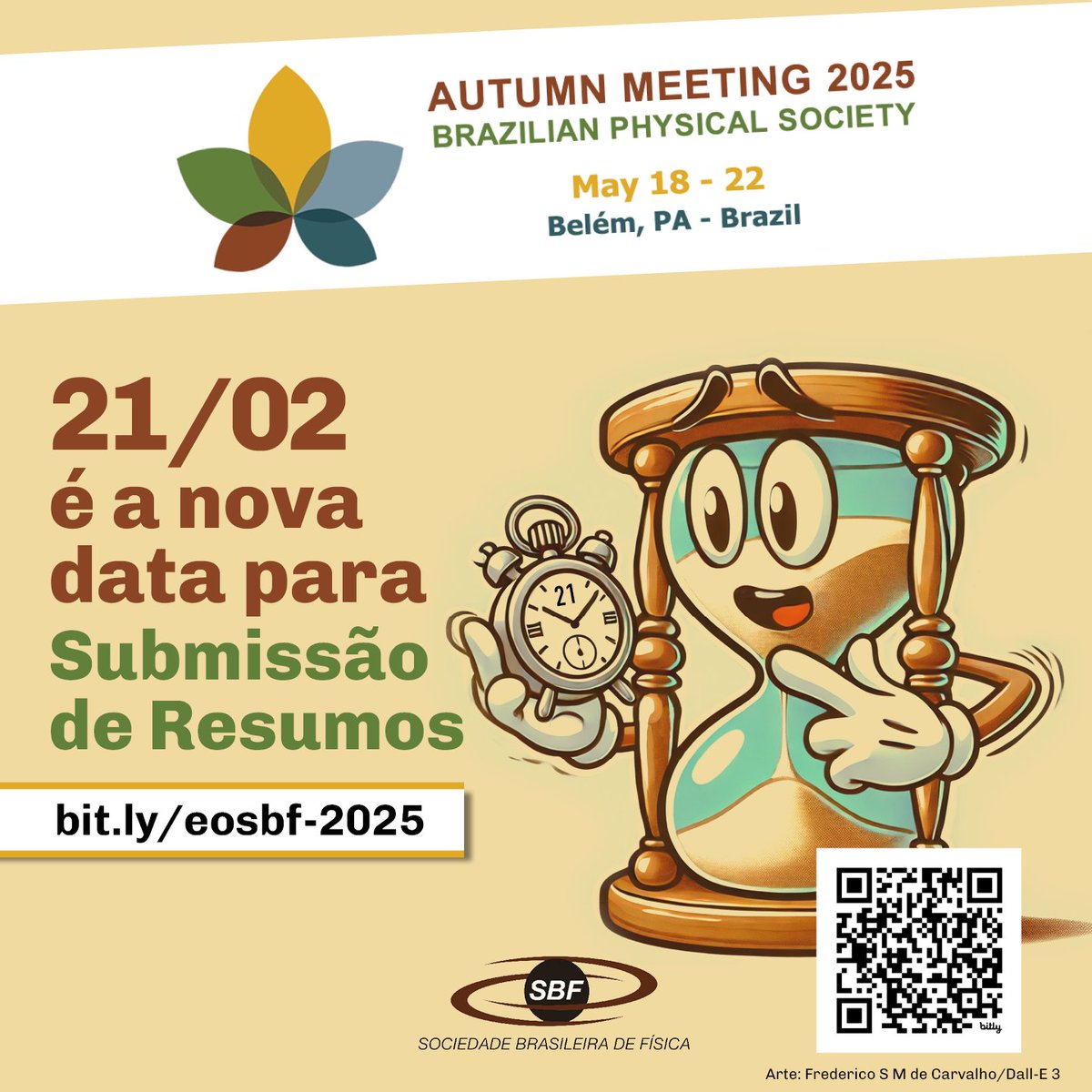 🍀🍀Sorte pouca é bobagem! Então, aproveita e manda seu resumo para o EOSBF 2025. Agora, você tem até o dia 21 deste mês, próxima sexta-feira. Mas não deixe para a última hora.  🏃‍♀️🏃
Acesse: bit.ly/eosbf-2025.
#sbfísica #EOSBF2025