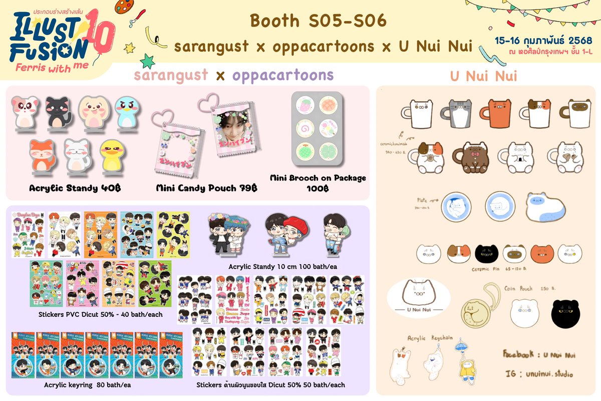 sarangust's tweet photo. Today-16 Feb See me! on #IF10 At booth S05-S06 , Bacc Floor L

🛝 Taeyong Fanart Standy Keyring Famecard Griptok #artworkอซท #ตลาดนัดnct

Standy Fanart Candy Punch ซองซิป เฟรมการ์ด #ตลาดนัดenhypen

BTS Fanart #ตลาดนัดบังทัน #ตลาดนัดbts

Mini Brooch Kawaii on Package มินิเข็มกลัด https://t.co/kO1KZgyKOq