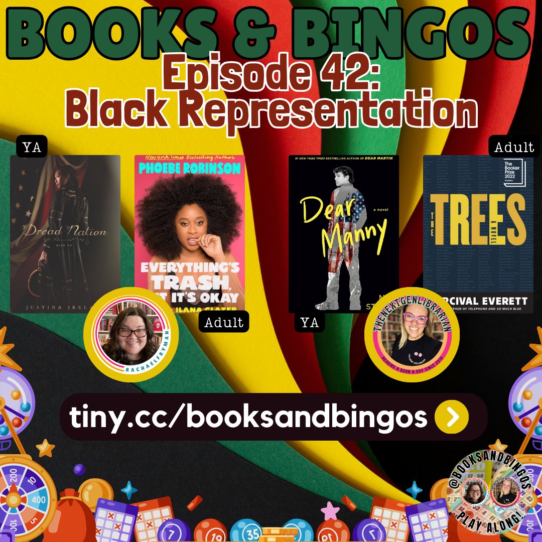 booksandbingos (@booksandbingos) on Twitter photo Happy #BlackHistoryMonth now & always! <a href="/RachaelFryman/">Rachael</a> & <a href="/thenextgenlib/">Amanda Hunt she/her ๏ฃฟ ๐ #ISTELive25</a> share some #YA and adult #bookrecommendations with Black rep for Feb! Tune in here: tiny.cc/booksandbingos #podcast #podcasts #bookish #booktwitter #schoollibrarians #librarytwitter #librarian #librarians Happy #BlackHistoryMonth now & always! <a href="/RachaelFryman/">Rachael</a> & <a href="/thenextgenlib/">Amanda Hunt she/her ๏ฃฟ ๐ #ISTELive25</a> share some #YA and adult #bookrecommendations with Black rep for Feb! Tune in here: tiny.cc/booksandbingos #podcast #podcasts #bookish #booktwitter #schoollibrarians #librarytwitter #librarian #librarians