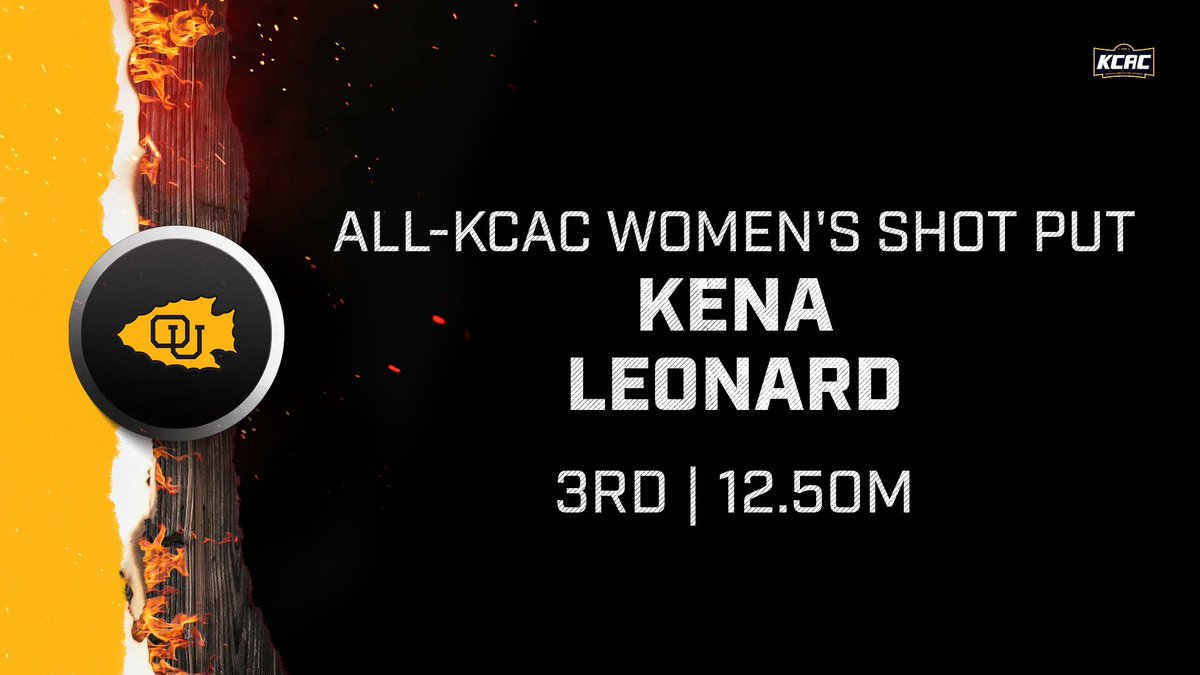 Braves Athletics (@bravesathletics) on Twitter photo Kena Leonard of <a href="/OttawaXCTF/">Ottawa XC/TF</a> is the first All-KCAC Brave of the day, coming in third in the Women's Shot Put! She had a shot of 12.50m.
#bravenation Kena Leonard of <a href="/OttawaXCTF/">Ottawa XC/TF</a> is the first All-KCAC Brave of the day, coming in third in the Women's Shot Put! She had a shot of 12.50m.
#bravenation