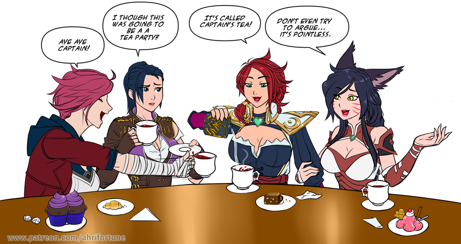 LadyFortune5's tweet photo. Happy Saint Valentine! Was lazy with drawing the food so the table looks kinda empty xP
#Sahri #Ahri #MissFortune #Caitlyn #Vi #LeagueOfLegendsArt #ArtofLegends https://t.co/WxZVM8YdKK