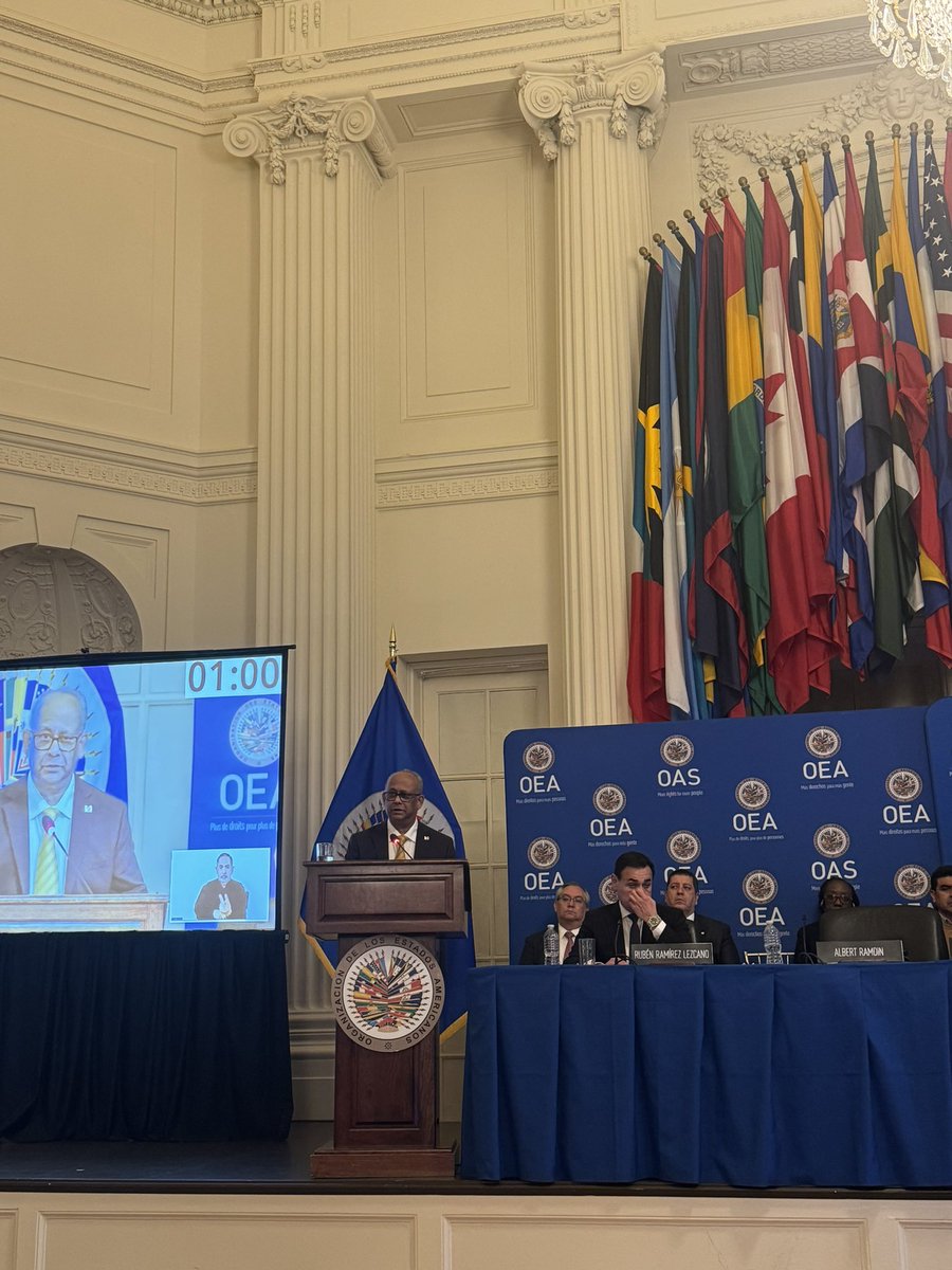 JadeTjon's tweet photo. The dialogue with civil society at the @OAS_official with Minister Ramdin, was enlightening. It was refreshing to see so many voices come together, reinforcing the pivotal role civil society plays in shaping policies that affect our communities. https://t.co/kYKB1NZGKr