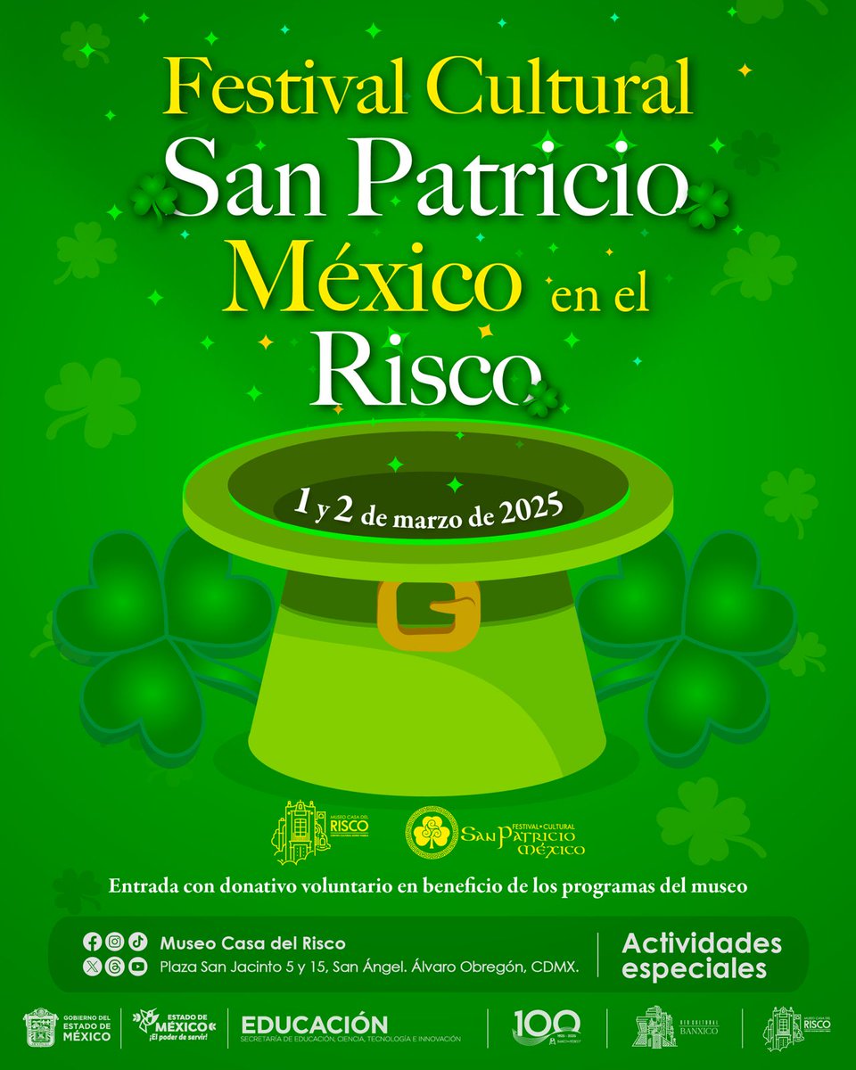 ¡Se acerca la celebración irlandesa en la ciudad de México! 🇮🇪🍀

#Museos #Cultura #Irlanda <a href="/sanpatriciofest/">Festival Cultural San Patricio México</a>