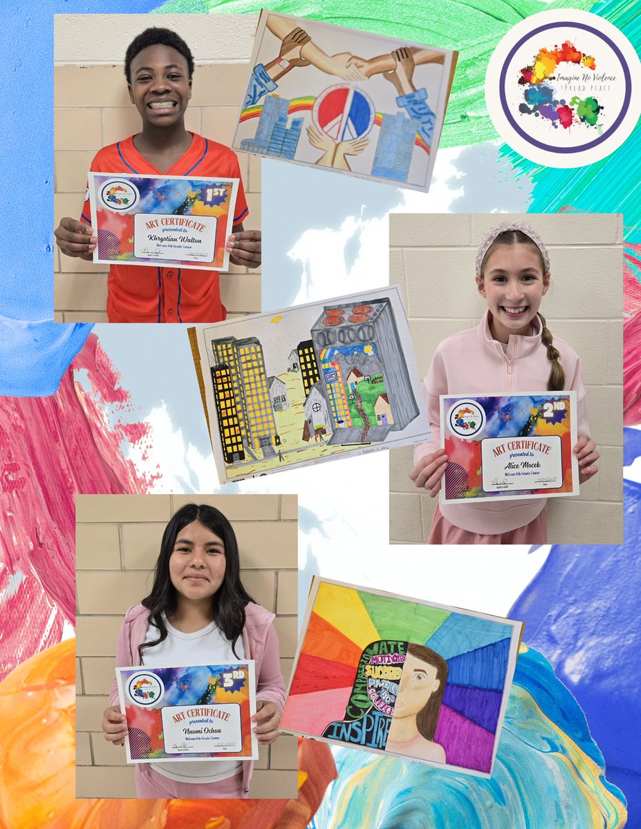 McLean 6th Grade Center (@mclean6fwisd) on Twitter photo 🚨 Newsworthy Legacy Alert! 🚨
✨ "Find Your Spark: Shine Together" ✨ encourages us to celebrate what excites, motivates, & inspires us! 💡💛🌎 FWISD contest through Safe City
🎨🌟 Congrats to our McLean 6th WINNERS! 🌟🎨 <a href="/KarilyCruz/">Karily Dean Cruz, M.A</a> <a href="/rhines060/">Valencia Rhines, Ed.D.</a> <a href="/gracie_guerrero/">Dr. Gracie Guerrero</a> 🚨 Newsworthy Legacy Alert! 🚨
✨ "Find Your Spark: Shine Together" ✨ encourages us to celebrate what excites, motivates, & inspires us! 💡💛🌎 FWISD contest through Safe City
🎨🌟 Congrats to our McLean 6th WINNERS! 🌟🎨 <a href="/KarilyCruz/">Karily Dean Cruz, M.A</a> <a href="/rhines060/">Valencia Rhines, Ed.D.</a> <a href="/gracie_guerrero/">Dr. Gracie Guerrero</a>