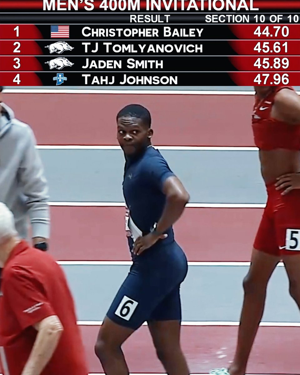 44.70 400m world lead for 🇺🇸Chris Bailey and the first man to run 44s this season!