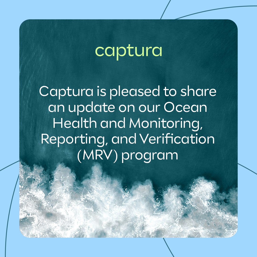We are pleased to share an update on Captura’s ocean health and MRV program. Building on the foundational protocols introduced in our Carbon Dioxide Removal Pathway, this new report provides a progress update on our ongoing research. Read the report here: capturacorp.com/wp-content/upl…