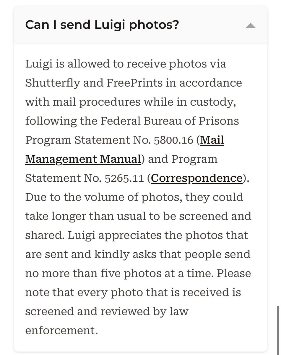 Fairtrial4Luigi's tweet photo. LUIGI KINDLY ASKS THAT PEOPLE SEND NO MORE THAN 5 PHOTOS AT A TIME! 

PLEASE RESPECT HIS REQUEST!!!!
https://t.co/8D0iplTGu7 https://t.co/J8pBSWSOZB