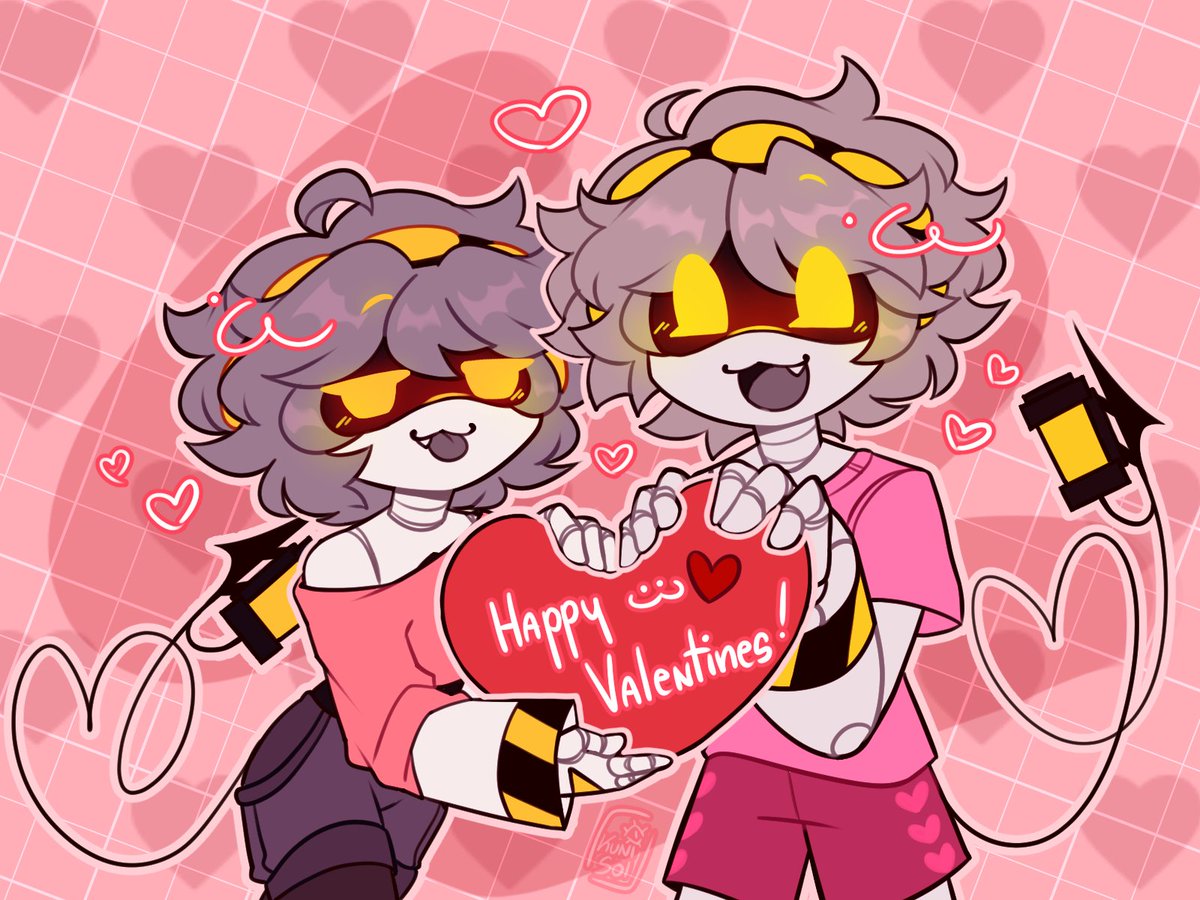 Kuni_Sol's tweet image. HAPPY VALENTINES DAYYY &amp;lt;3

#Murderdrones #MurderdronesN #MurderdronesV #MurderdronesFanart #MDN #MD #MDV #SerialDesignationN #SerialDesignationV #MurderdronesFanart #MDfanart #Envy #EnvyShipping #NxV #VxN #MDEnvy // #KuniSolArt