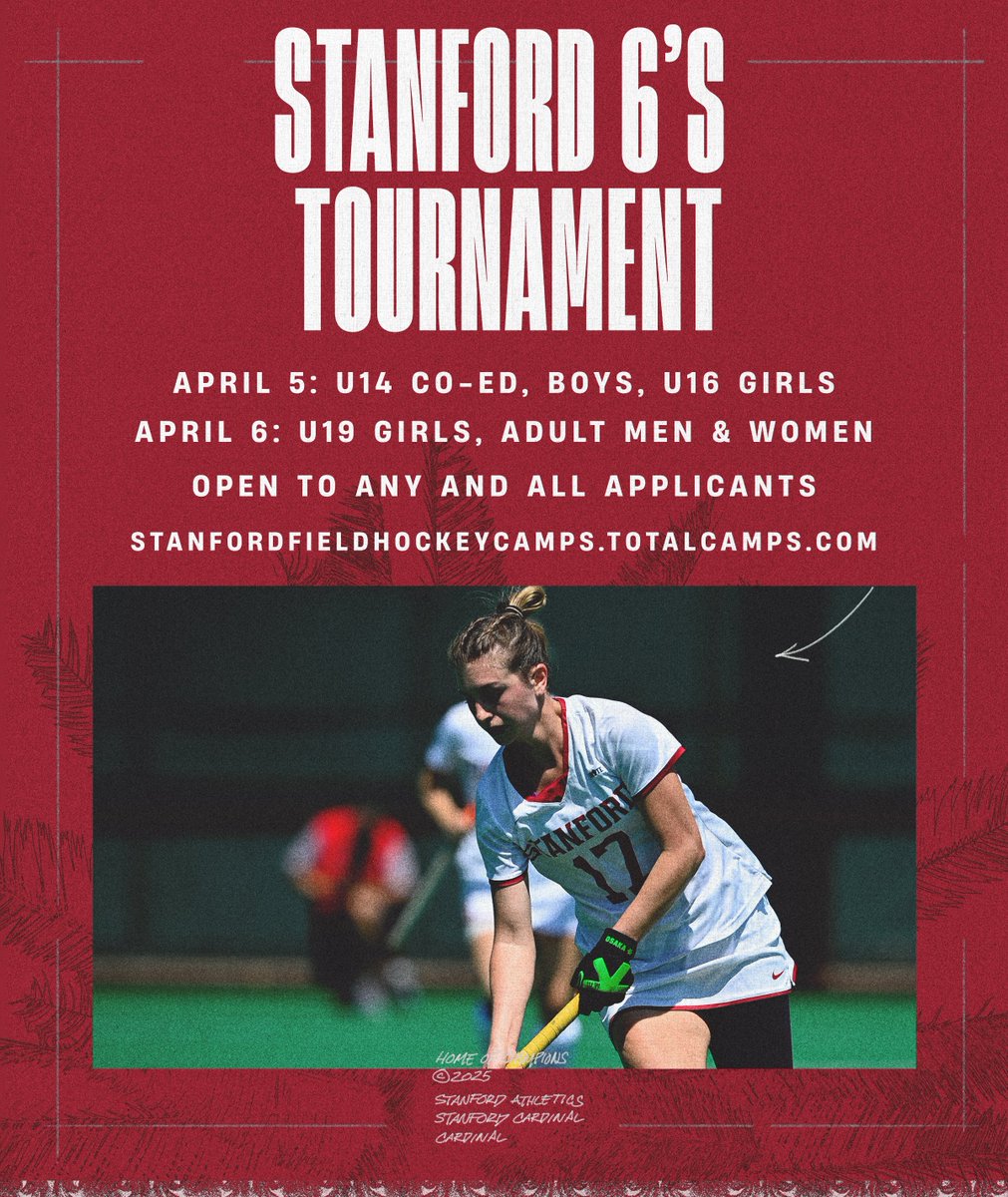 🚨UPDATE🚨

Our Stanford 6's Tournament opens up for registration on Monday! Be sure to reserve your spot for an incredible and competitive experience!

#GoStanford