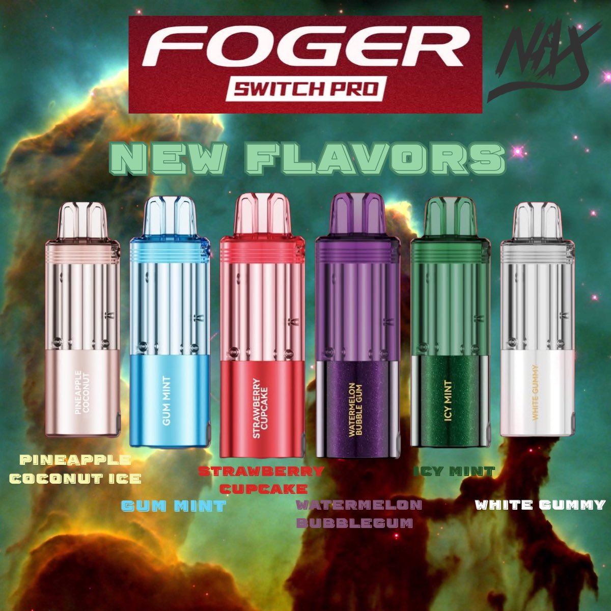 Foger dropped 6 new or renewed flavors for y’all to try! Come get yours before they sell out!
