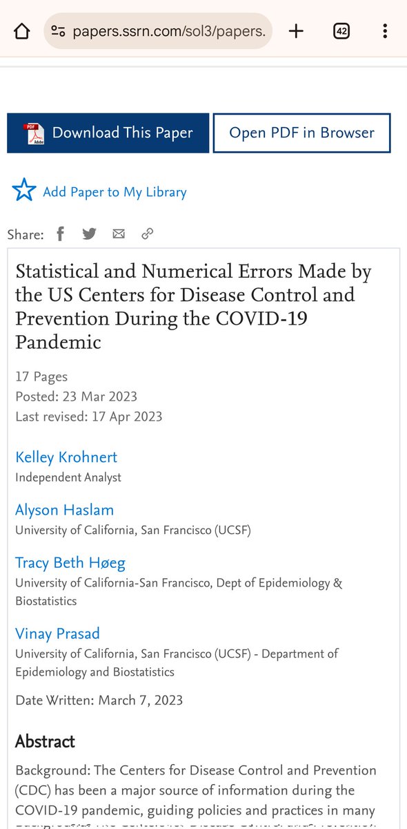 There is no greater betrayal than the errors made by the CDC during the pandemic, which forced 2-year-old children to wear cloth masks for 10 hours a day &amp; closed schools for years.

We cataloged the errors in our paper 
Dereliction of duty