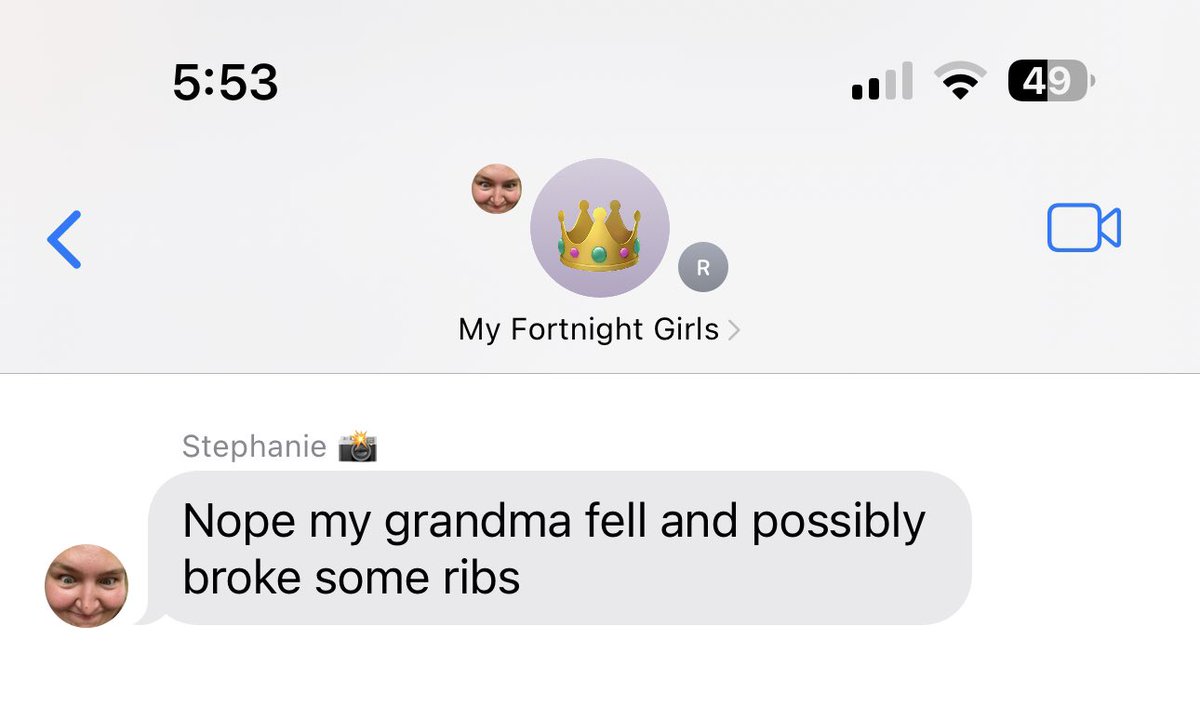 _lilsarah__'s tweet photo. (her grandma is okay) https://t.co/5ARXbhwI75