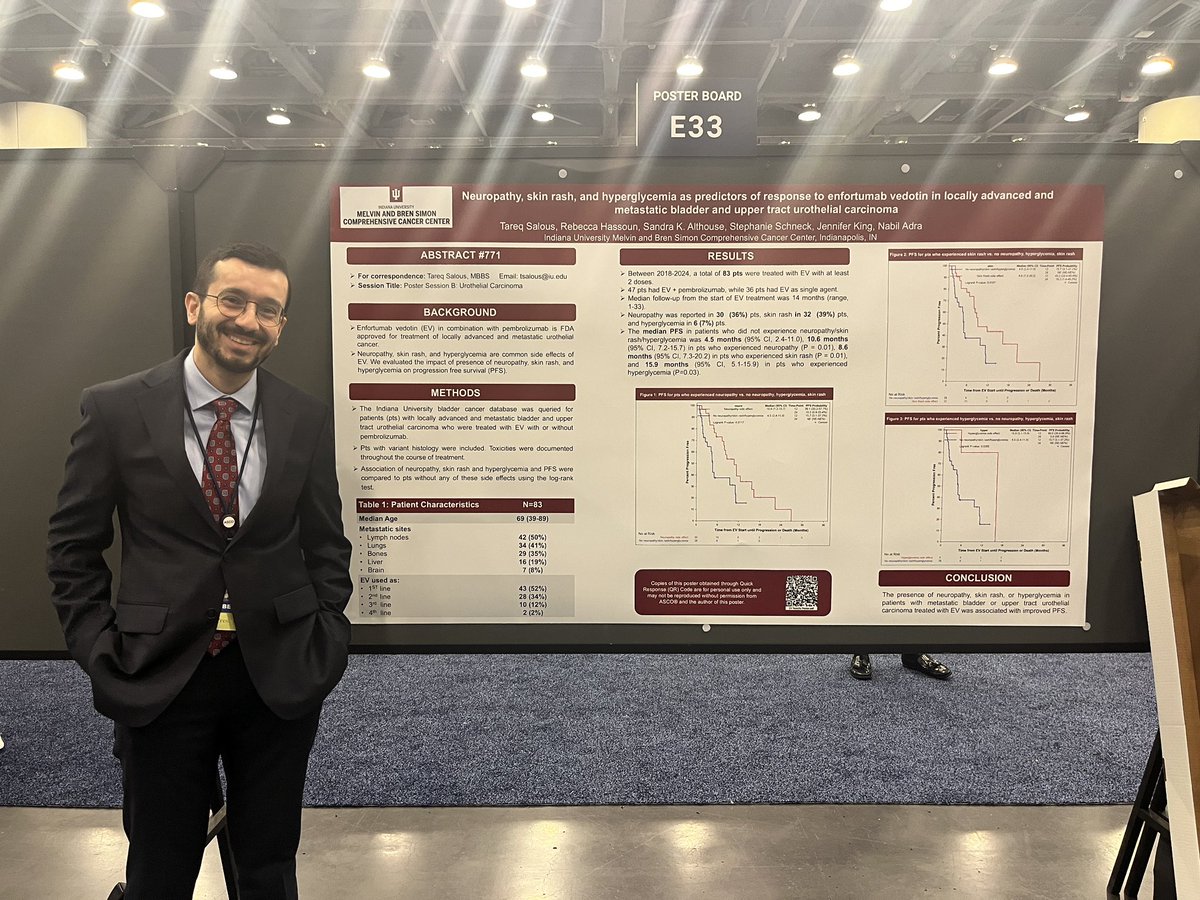 Nabil Adra (@nabiladra) on Twitter photo Neuropathy, rash, or hyperglycemia associated with improved PFS in UC pts treated with EV. <a href="/SalousTareq/">Tareq Salous</a> #GU25 <a href="/IUCancerCenter/">IU Simon Comprehensive Cancer Center</a> <a href="/rebeccahassoun/">Rebecca Hassoun</a> <a href="/schneckmate/">Stephanie Schneck</a> <a href="/JenniferKingMD/">Jennifer King</a> <a href="/Noah_Onc/">Noah Richardson</a> Neuropathy, rash, or hyperglycemia associated with improved PFS in UC pts treated with EV. <a href="/SalousTareq/">Tareq Salous</a> #GU25 <a href="/IUCancerCenter/">IU Simon Comprehensive Cancer Center</a> <a href="/rebeccahassoun/">Rebecca Hassoun</a> <a href="/schneckmate/">Stephanie Schneck</a> <a href="/JenniferKingMD/">Jennifer King</a> <a href="/Noah_Onc/">Noah Richardson</a>
