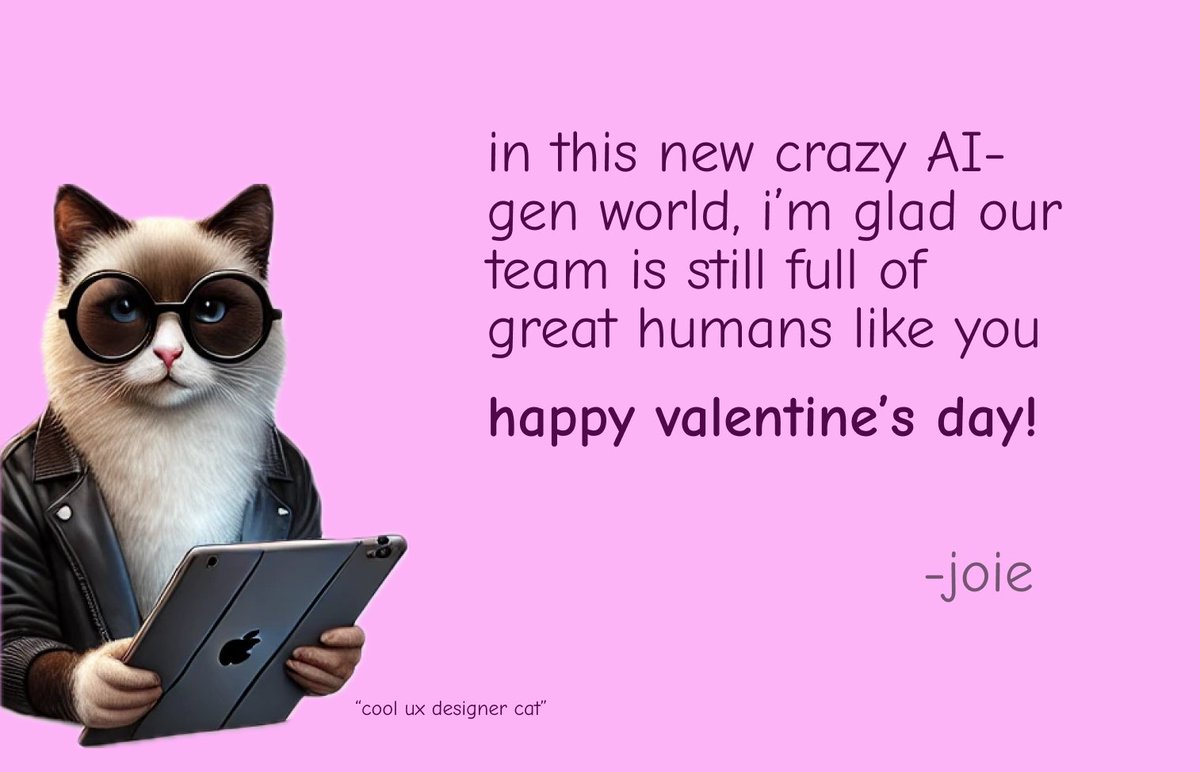 the valentine's day card I sent my team