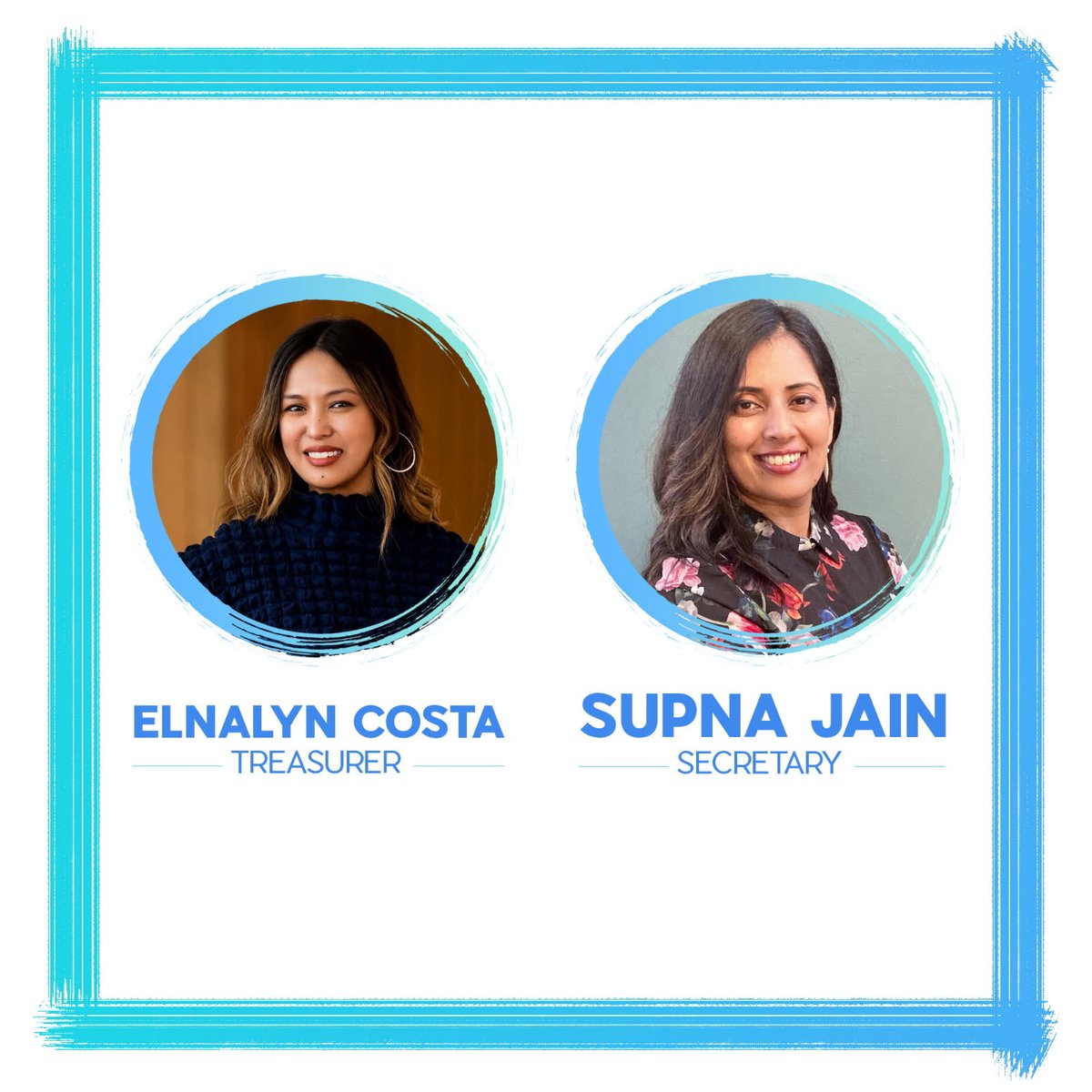 WDDAAPI's tweet image. Meet the new Executive Board of the Will & DuPage Counties Democratic AAPI Caucus:
Chair: Saba Haider
1st VC: Aishwarya Balakrishna
2nd VC: Leena Soni
Treasurer: Elnalyn Costa
Secretary: Supna Jain
At-Large: Bernadette Young, Yeena Yoo