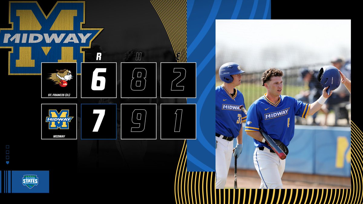 🚨WALK-OFF🚨

Eli Glasscock delivers the GW single and <a href="/MidwayUBaseball/">Midway University Eagles Baseball</a> overcomes a 6-1 deficit to beat St. Francis! Eagles scored five runs in the sixth on a Grant Hotchkiss two-run double and a three-run homer by Josh Halterman