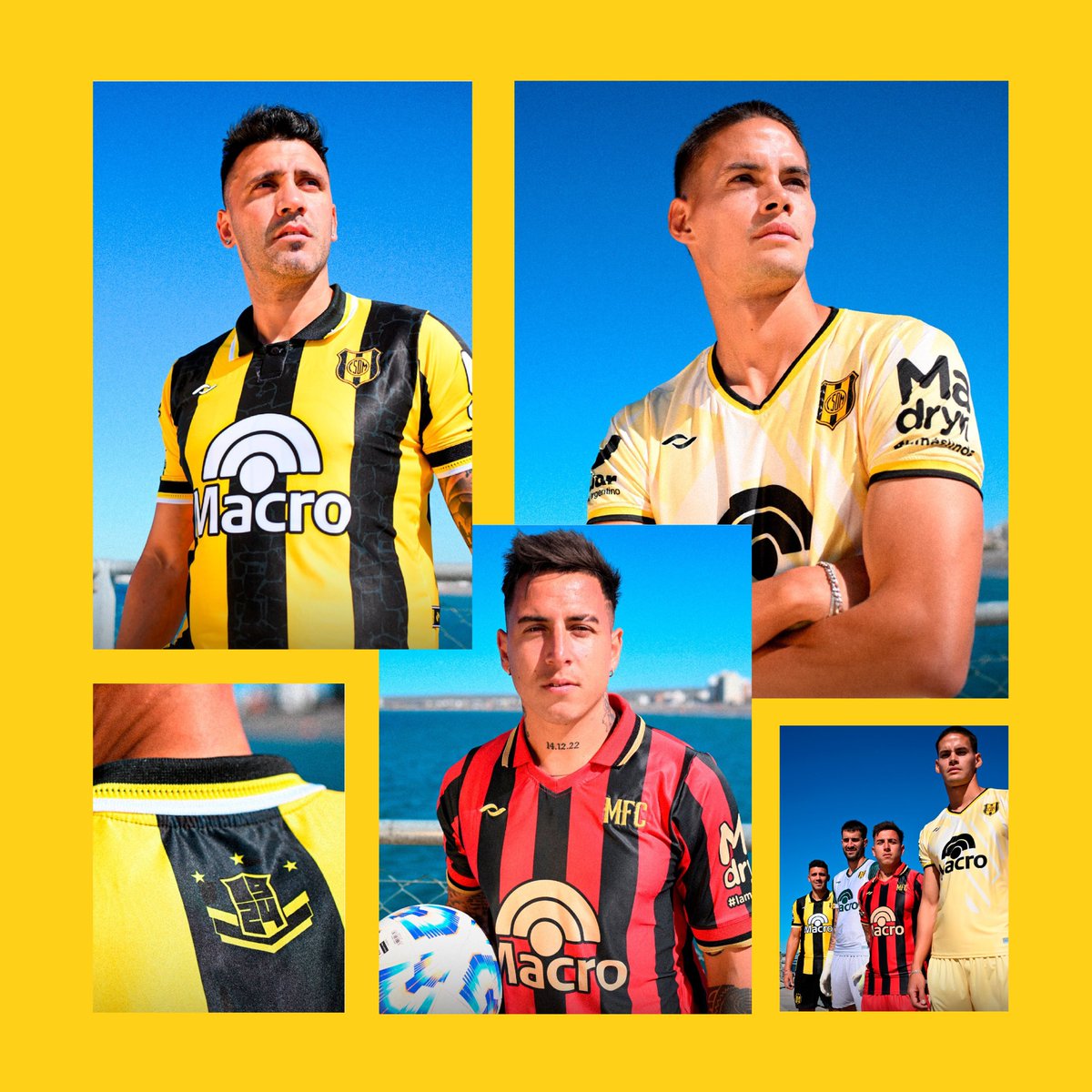 ⚫️🟡 Camisetas 2025 para <a href="/ClubMadryn/">Club Social y Deportivo Madryn</a> 

Titular se inspira en la fachada de la sede.
Alternativa con un gráfico a partir de las letras del escudo, y su descomposición en bastones.
Tercera en homenaje al Madryn Football Club de 1916.

Otro trabajo hecho junto a <a href="/DiegoBarceloDH/">Diego 🚂🇹🇹</a>