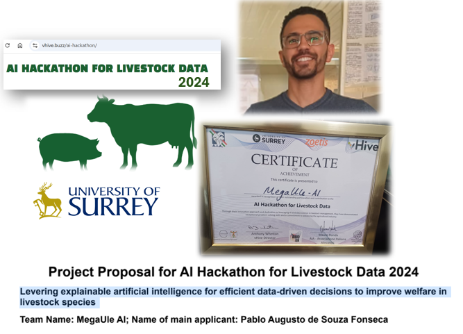 Grupo MEjoraGeneticaAnimal-ULE (@mega_ule) on Twitter photo And we’d also like to highlight the achievement of
<a href="/Pablo_bio2/">Pablo Fonseca</a> 's project, which won the 1st Prize at the AI Hackathon for Livestock Data 2024, organized by
<a href="/v_hive29966/">vHive</a> at <a href="/UniOfSurrey/">University of Surrey</a>! 🎉🏆vhive.buzz/ai-hackathon And we’d also like to highlight the achievement of
<a href="/Pablo_bio2/">Pablo Fonseca</a> 's project, which won the 1st Prize at the AI Hackathon for Livestock Data 2024, organized by
<a href="/v_hive29966/">vHive</a> at <a href="/UniOfSurrey/">University of Surrey</a>! 🎉🏆vhive.buzz/ai-hackathon