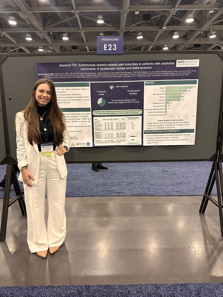 Gabriela Gazzoni, MD (@gazzonigabriela) on Twitter photo Check out poster board E23 🇧🇷 at #GU25 <a href="/ASCO/">ASCO</a>
We evaluated the incidence of skin reaction in EV mono in clinical trials and real-world data
📊 Incidence rate of all-grade skin reactions was 50% and about 10% in grade 3 or higher
<a href="/MaysaVilbert/">Maysa Vilbert</a> <a href="/isabfmichelon/">Isabella Michelon</a> <a href="/anacardosomd/">Ana Paula Garcia Cardoso</a> Check out poster board E23 🇧🇷 at #GU25 <a href="/ASCO/">ASCO</a>
We evaluated the incidence of skin reaction in EV mono in clinical trials and real-world data
📊 Incidence rate of all-grade skin reactions was 50% and about 10% in grade 3 or higher
<a href="/MaysaVilbert/">Maysa Vilbert</a> <a href="/isabfmichelon/">Isabella Michelon</a> <a href="/anacardosomd/">Ana Paula Garcia Cardoso</a>