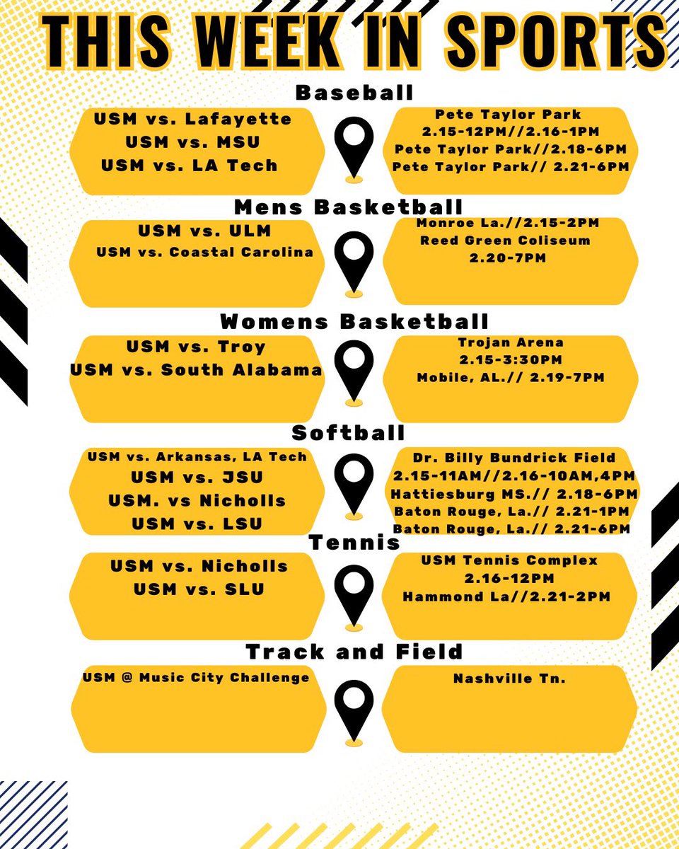 Catch your fellow Eagles in action this week! #SMTTT
