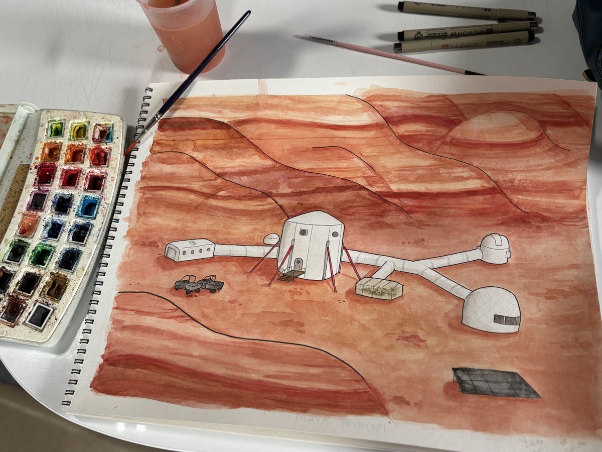hypatia_mars's tweet photo. @MonicaRocaA SOL 11: Un altre dia a Mart!

🪨 Última EVA a Cow Dung Road per recollir mostres.
🛠️ #CrewEngineer prova dissenys impresos en 3D.
🌱 #CrewScientist confirma que l’aigua filtrada ajuda als tomàquets.
📸 Segona EVA per documentar North Ridge.

Últim Sol abans de tornar! 🌍 https://t.co/ycwbJOAavV