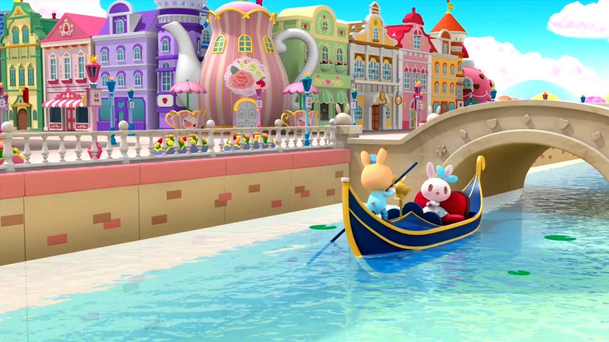 yokiothesquid's tweet photo. Goodnight! 🌠🌟🌃 #PrincessPring 
Now, time for a gondola ride! https://t.co/RkOJD6c4af