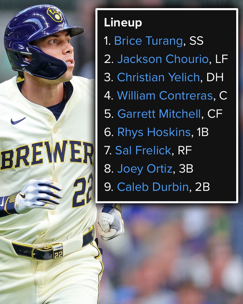 MLB's tweet photo. The reigning NL Central champion @Brewers could look like this come #OpeningDay. ⚾️ https://t.co/6796xhnaJd