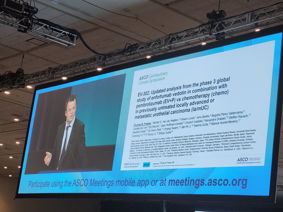 Toni Choueiri, MD (@drchoueiri) on Twitter photo Terrific work by <a href="/tompowles1/">Tom Powles</a> !! With >2 years of follow-up, 1L EV+P maintains superior OS and PFS vs chemo in la/mUC. cCR rate doubled (30.4% vs 14.5%), with longer response durability and no new safety signals. EV+P remains SOC!
<a href="/QMBCI/">Barts Cancer Institute (Queen Mary)</a> <a href="/shilpaonc/">Shilpa Gupta</a> <a href="/ASCO/">ASCO</a> #GU25 <a href="/OncoAlert/">OncoAlert</a> Terrific work by <a href="/tompowles1/">Tom Powles</a> !! With >2 years of follow-up, 1L EV+P maintains superior OS and PFS vs chemo in la/mUC. cCR rate doubled (30.4% vs 14.5%), with longer response durability and no new safety signals. EV+P remains SOC!
<a href="/QMBCI/">Barts Cancer Institute (Queen Mary)</a> <a href="/shilpaonc/">Shilpa Gupta</a> <a href="/ASCO/">ASCO</a> #GU25 <a href="/OncoAlert/">OncoAlert</a>