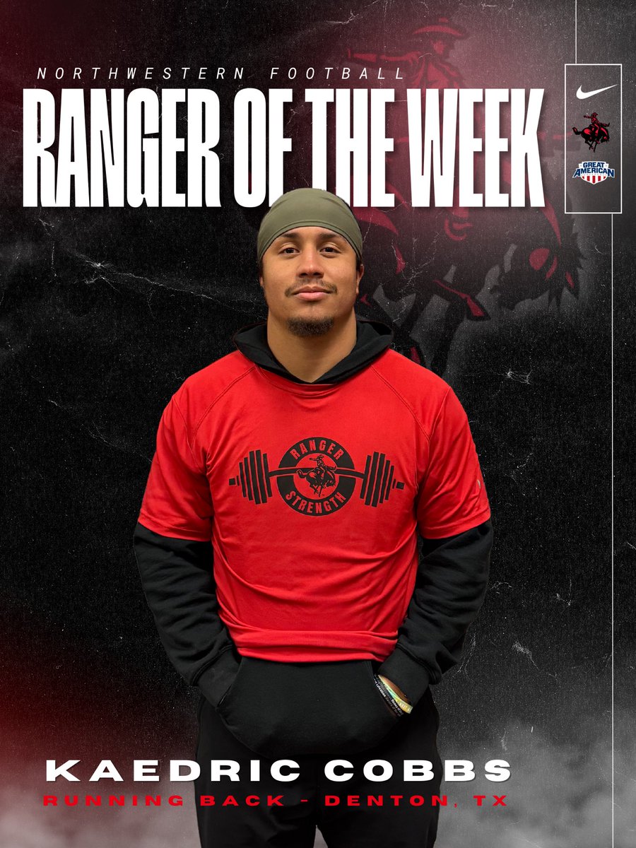nwosufootball's tweet image. 🚨RANGER OF THE WEEK🚨
Hard work never goes unnoticed! Week 3's Ranger of the week, Kaedric Cobbs, put in the extra effort, showed relentless dedication, and set the standard. Keep raising the bar! #RangerOfTheWeek #EarnedNotGiven