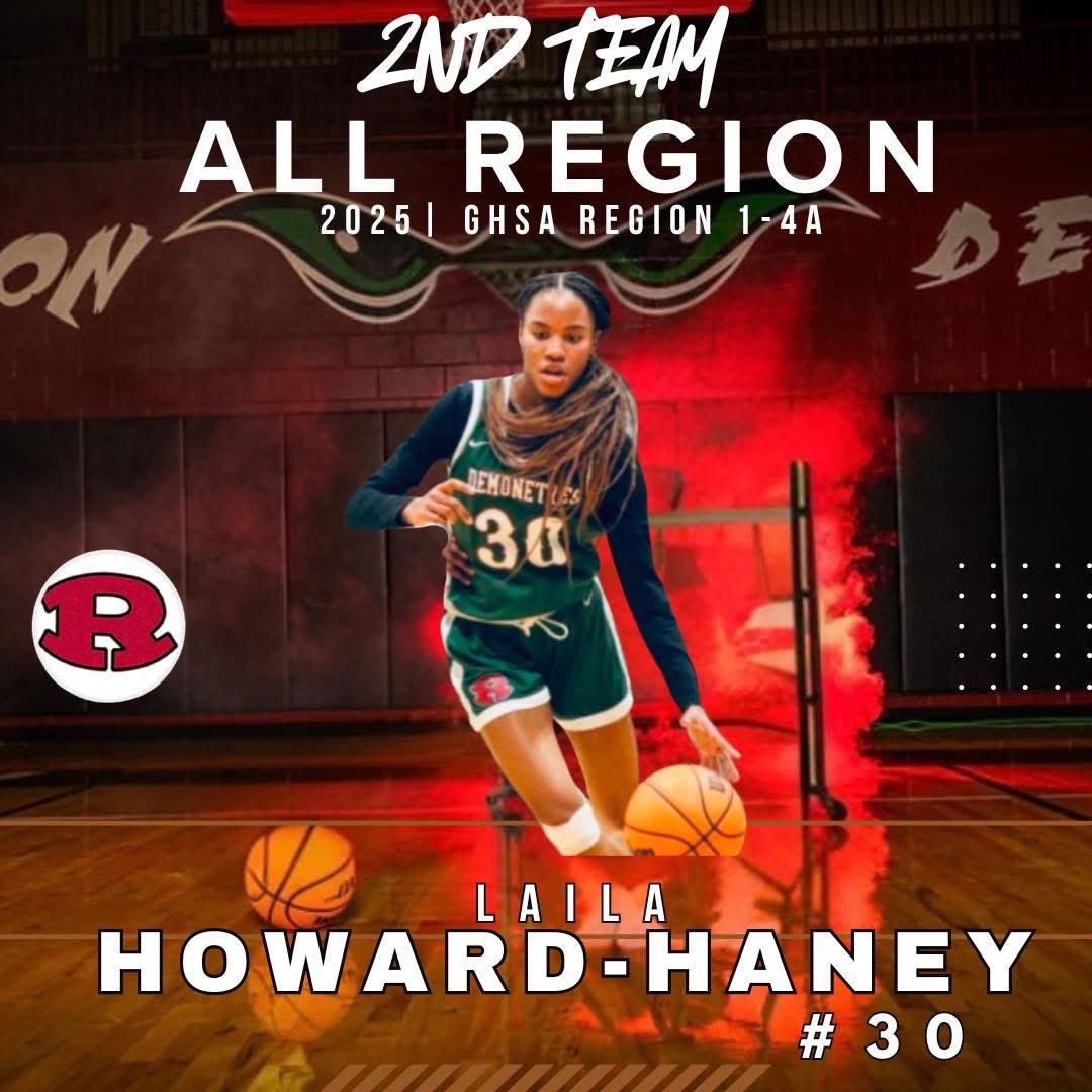 🔥🏀 Congratulations to our DEMONETTES 
All-Region Basketball Players! 🔥🏀

We “R” proud to recognize “R” outstanding athletes who have been named All-Region Basketball Players! Their hard work, dedication, and talent have set them apart! We are proud of you ladies! 

🏆 1st