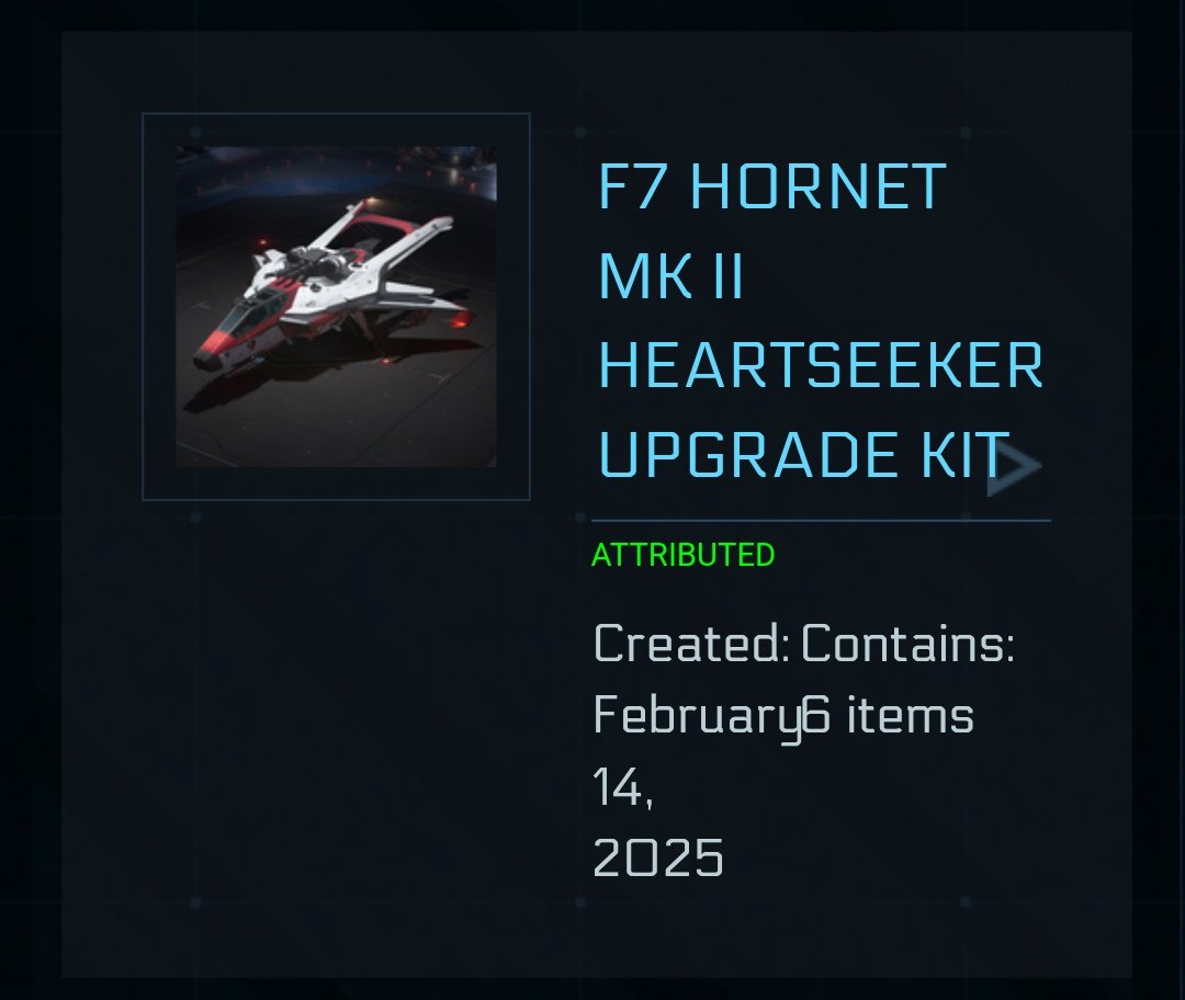 4 Prizes!
 
1x (Grand prize) - 2955 Coramor Superhornet MK2 Heartseeker LTI Game Package with LTI
(comes with Lovestruck Paint aswell)

2nd Prize- 1x  F7 Hornet Mk2 Heartseeker Upgrade kit

3rd Prize- 1x  F7 Hornet Mk2 Heartseeker Upgrade kit

4th Prize- F7 Hornet lovestruck