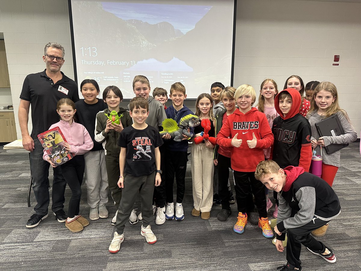 Thank you Mike Hoeting and Bang Zoom Design for talking with IHES 4th and 5th grade students about toy manufacturing and design thinking. Ready to kick off our whole school PBL next week! #IHPromise #IHES_STEM <a href="/IHElementary/">IHElementary</a> <a href="/IHSchools/">Indian Hill Schools</a>