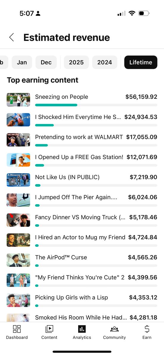 steezykane's tweet photo. My total YouTube AdSense revenue since 2018, incase anyone is curious. Worth it or nah? https://t.co/NdMfeGvIkK