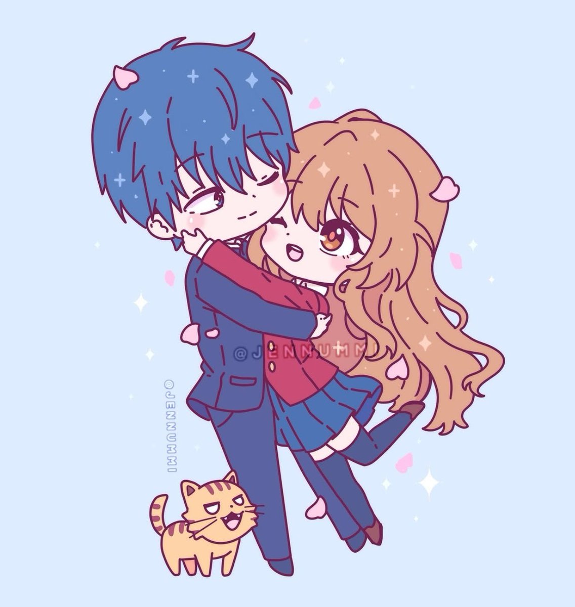 Taiga and Ryuuji 🐯🐉  time to rewatch this anime.