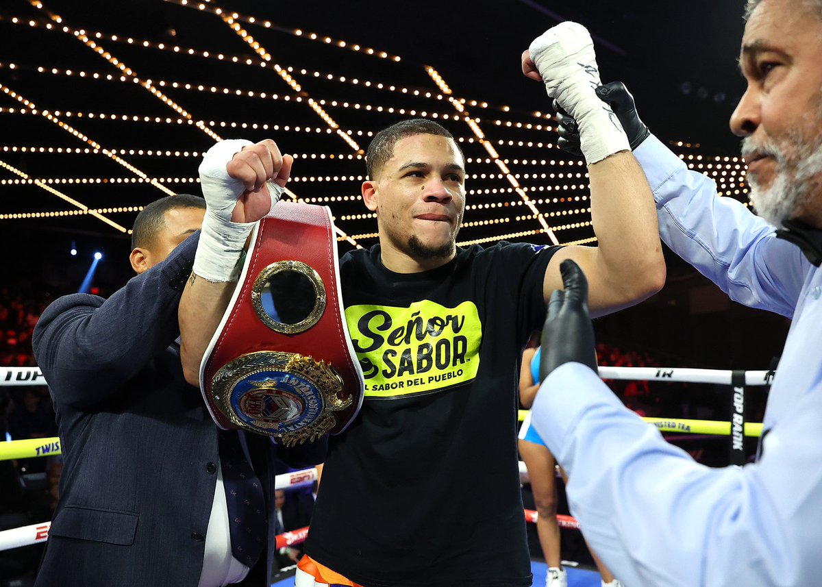 💥Outstanding performance by 🇩🇴 Rohan Polanco, the new WBO Intercontinental Welterweight Champion. Bright future ahead! #NYC #ESPNPlus #TKO2 #DavisBerinchyk 

📷Top Rank