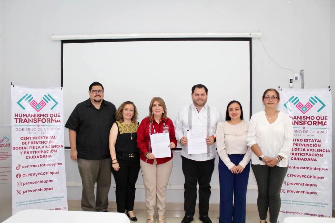 Se celebró Convenio de colaboración entre el <a href="/CpcChiapas/">CPCChiapas</a> y <a href="/prevenchiapas/">Centro Estatal de Prevención Social de la V.</a> 

Con este convenio se busca la colaboración interinstitucional con talleres y capacitaciones en materia de prevención y combate a la corrupción, así como el fortalecimiento de la participación ciudadana
