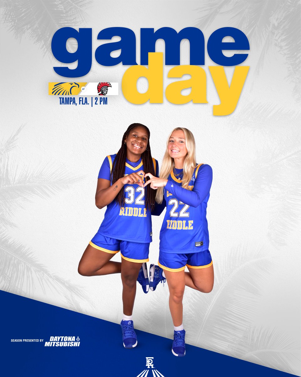 Another tough <a href="/D2SSC/">Sunshine State Conference</a> match-up on tap for today.

🦅 at #19 <a href="/UTampaWBB/">Tampa Women’s Basketball</a>
⏱ 2 PM
📍Tampa, Fla.
🖥 erauathletics.com/live
📈 statbroadcast.com/events/statbro…
#GoERAU #DaytonasHometownTeam #Season10