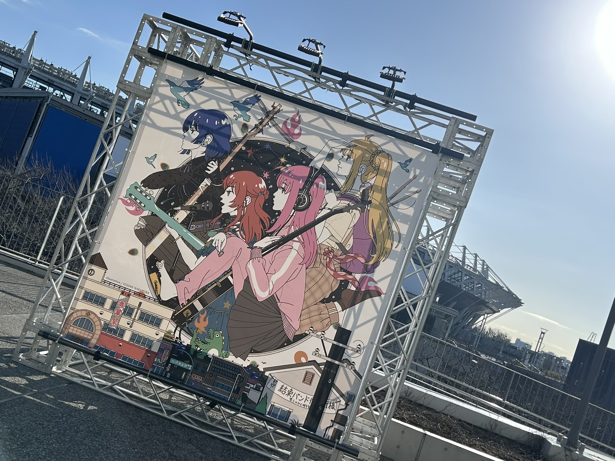 結束バンド×中村佑介　アクリルブロック　缶バッチ　三点　ぼっち・ざ・ろっく 結束バンド×中村佑介 アクリルブロック 缶バッチ 三点 ぼっち・ざ・ろ